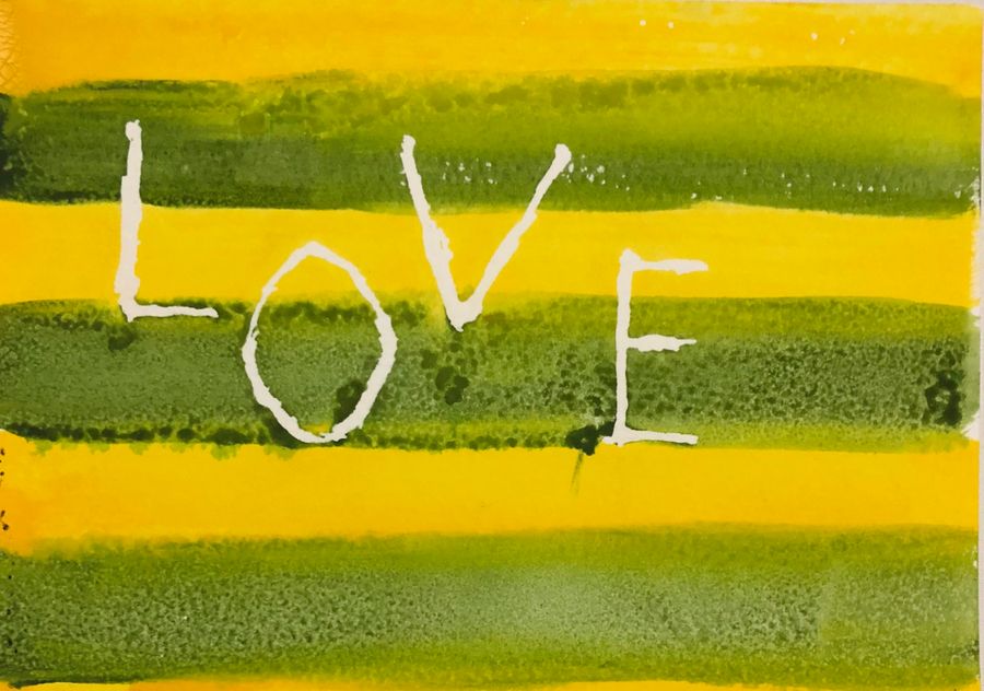 Art: Love Shines Through (green and gold)